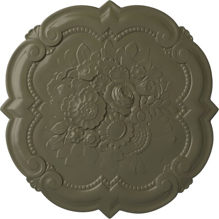 Ekena Millwork Victorian Ceiling Medallion, Hand-Painted Painted Turtle, 24 3/8"OD x 1"P CM24VIPTF